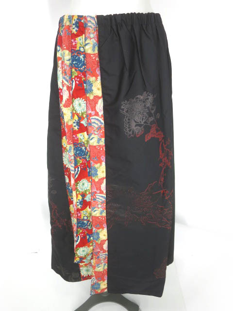 gouk 和柄切替ロングスカート