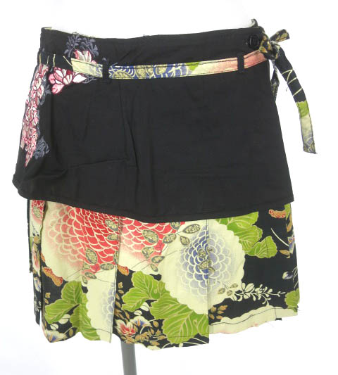 gouk 刺繍入り和柄巻スカート