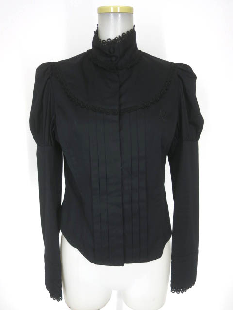 Moi-meme-Moitie ハイネックパフスリーブ長袖ブラウス