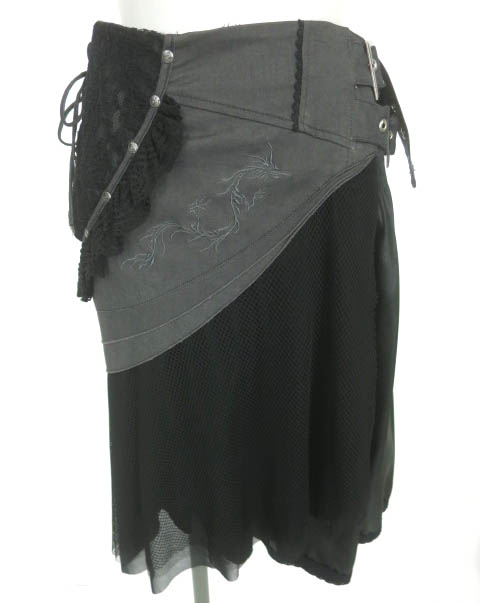 Ozz Croce メッシュ切替オーバースカート＋ペチコート