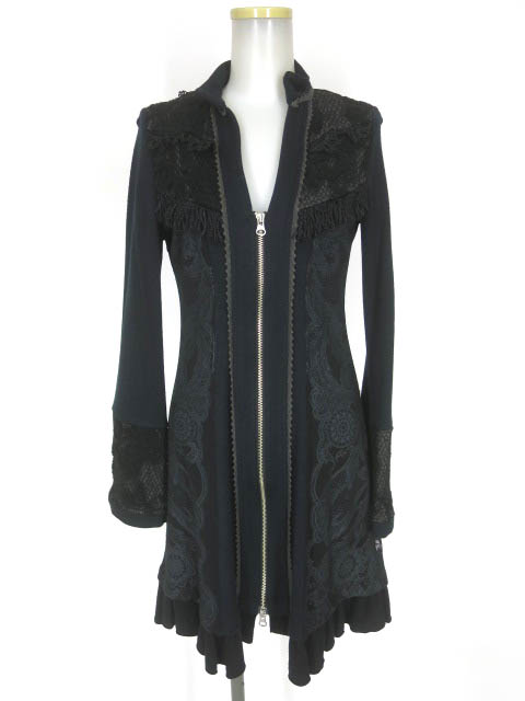 OZZ ANGELO ジップアップニットワンピース