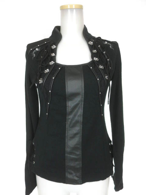 Ozz Croce 編み上げ付きニットプルオーバー