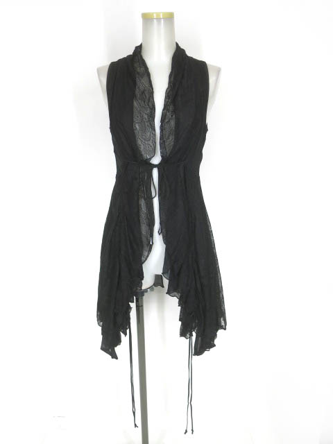 Ozz Croce 総レースロングジレ