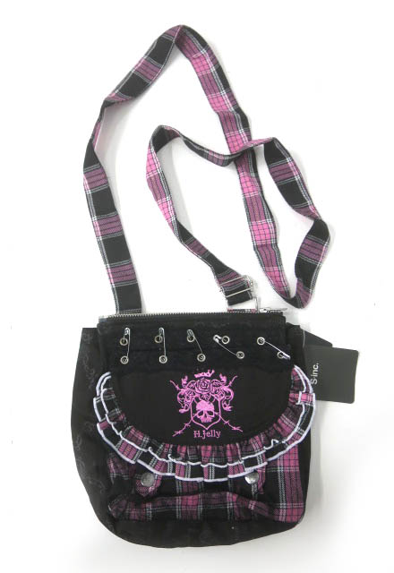 H.jelly チェック柄フリルショルダーバッグ