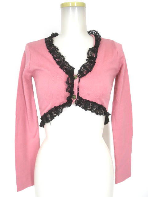 H.jelly&HONEY レース付きニットボレロ