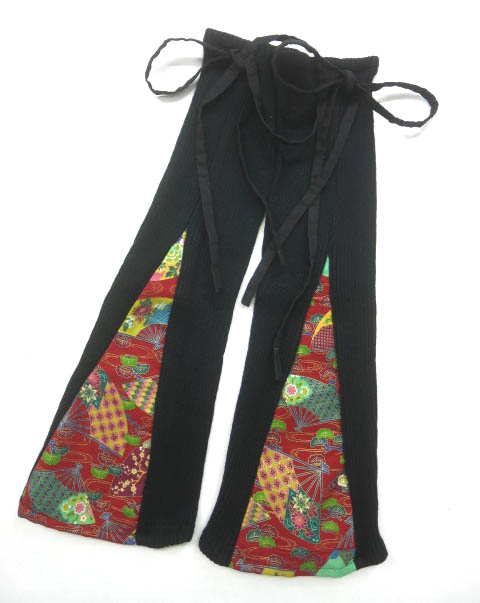 kikou 和柄切替レッグウォーマー