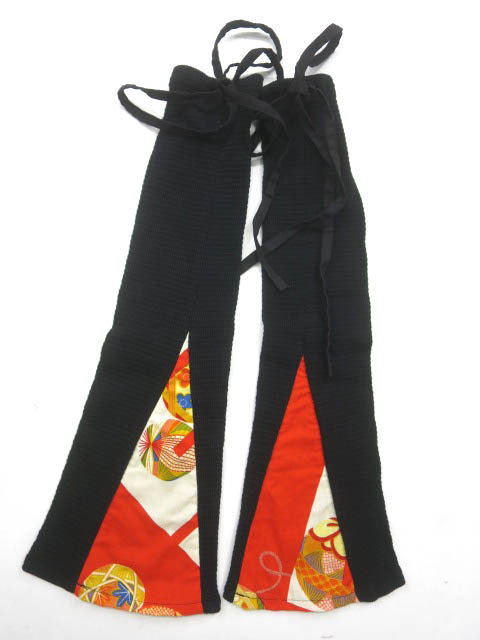 kikou 和柄切替レッグウォーマー
