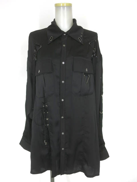 ozz conte ストラップ付きビッグシャツ