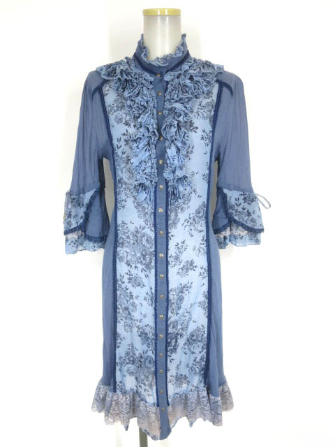 OZZ ONESTE 薔薇ガーゼロングブラウス