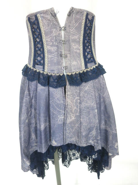 OZZ ONESTE 地図柄コルセットオーバースカート