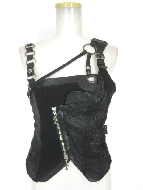 Ozz Croce パイソンアシンメトリーベスト