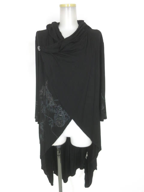 Rozen Kavalier フード付きドレープロングカーディガン