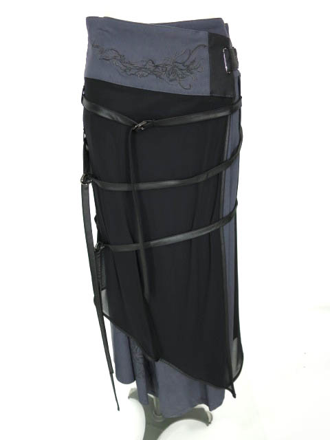 Ozz Croce メッシュ重ねロングスカート