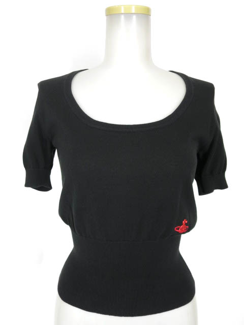 Vivienne Westwood RED LABEL オーブ刺繍半袖ニットセーター