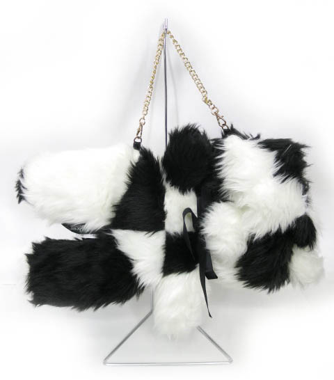 あちゃちゅむムチャチャ くま フェイクファー バッグ