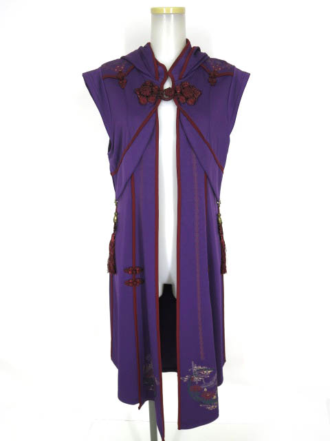 OZZ ONESTE フード付き和チャイナロングベスト