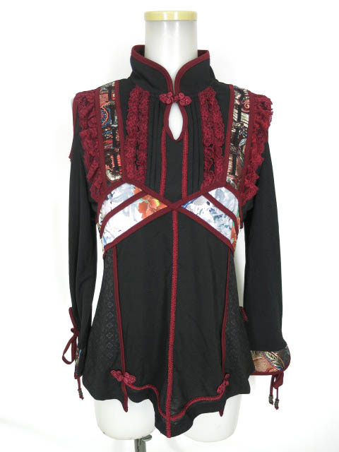 OZZ ONESTE 肩出しチャイナ長袖カットソー