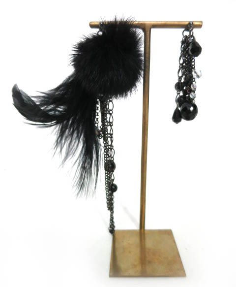 alice auaa 鴉羽根＆ドロップチェーンピアス