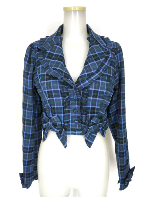 axes femme kawaii タータンチェックジャケット