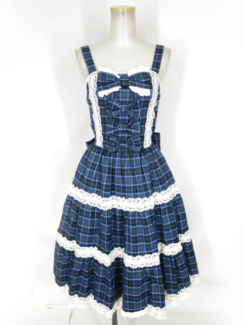 axes femme kawaii タータンチェックジャンスカ