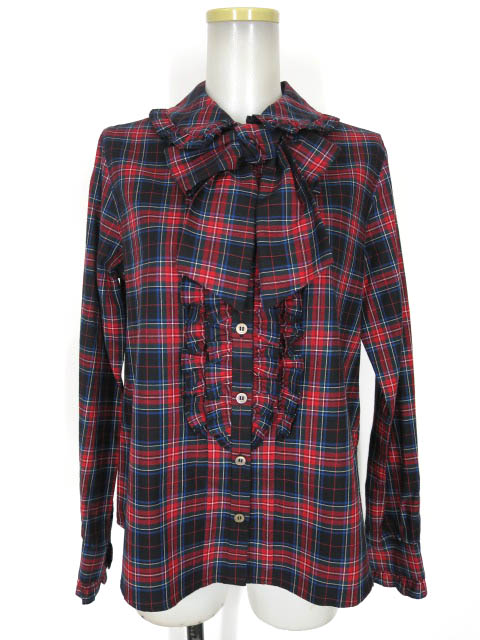 Jane Marple タータンチェックヴィクトリアンブラウス