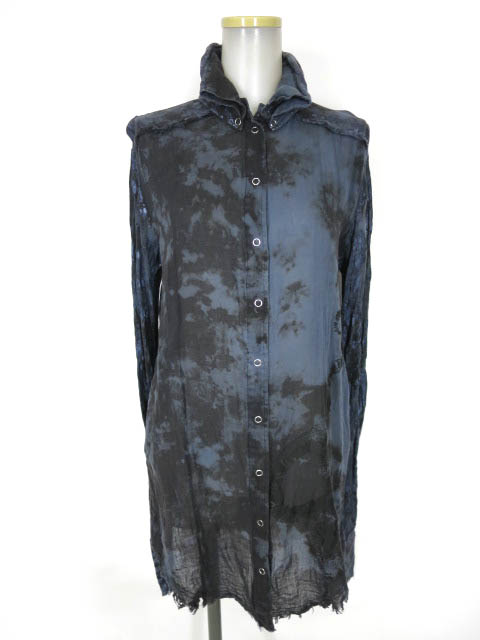 h.NAOTO タイダイ柄ガーゼシャツ