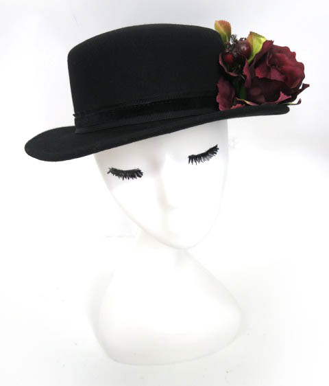 Private Square 造花付きハット