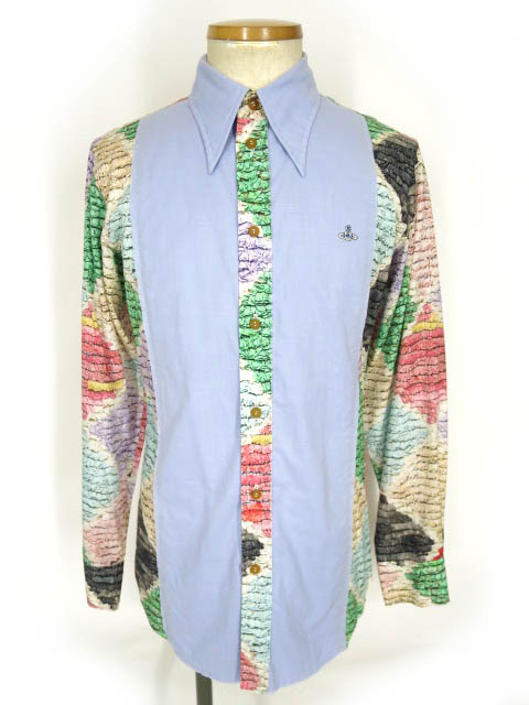 Vivienne Westwood MAN SUMMER HARLEQUIN ポイントカラーシャツ