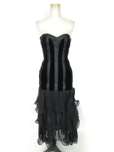 alice auaa シフォンフリル切替コルセットワンピース