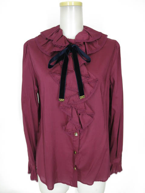 Jane Marple ラッフルフリルカラーのブラウス