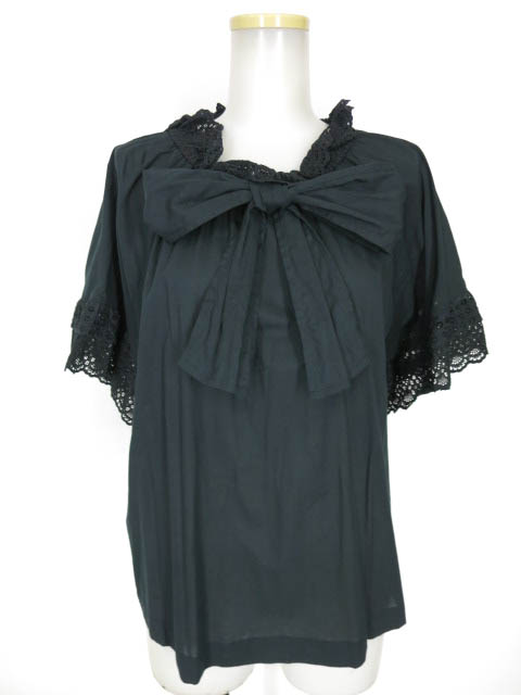 Jane Marple ローンとレースのチュニックブラウス