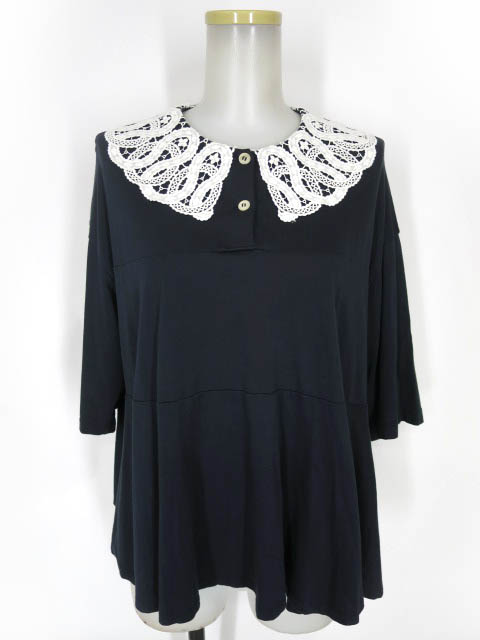 Jane Marple Dans Le Salon Vintage lace collar フレアプルオーバー