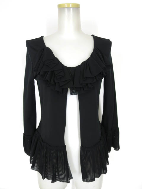 Jean Paul GAULTIER FEMME パワーネットフリル付きボレロカーディガン