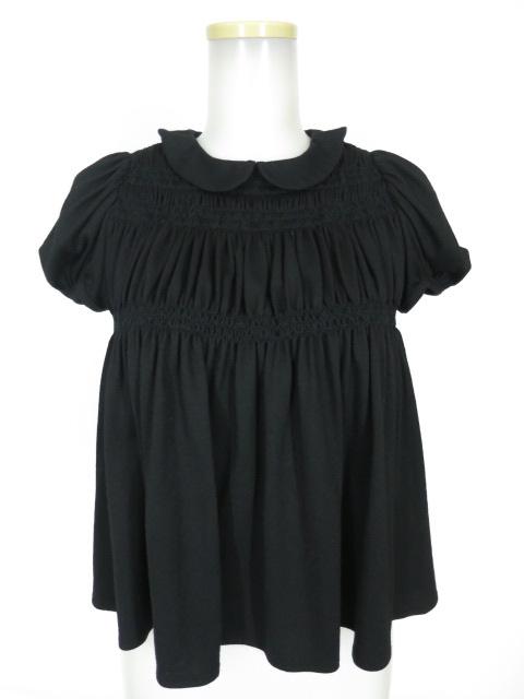 JPG 背中あきギャザーパフスリーブブラウスカーディガン