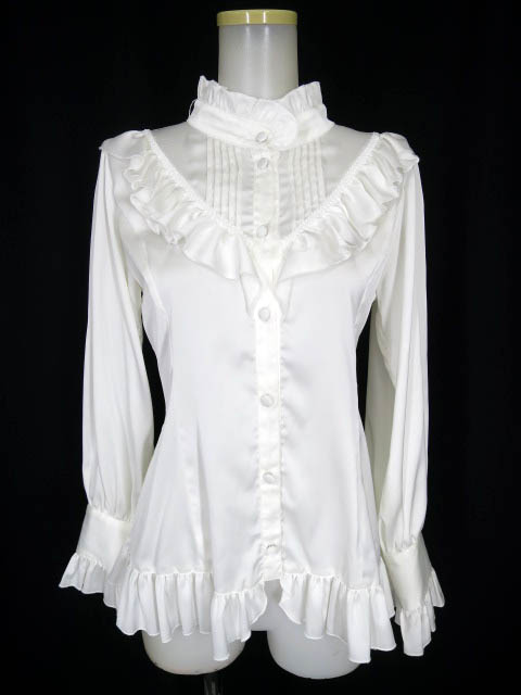 ATELIER PIERROT フリルスタンドカラーブラウス