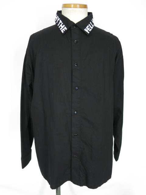 HELL CAT PUNKS 襟プリントシャツ