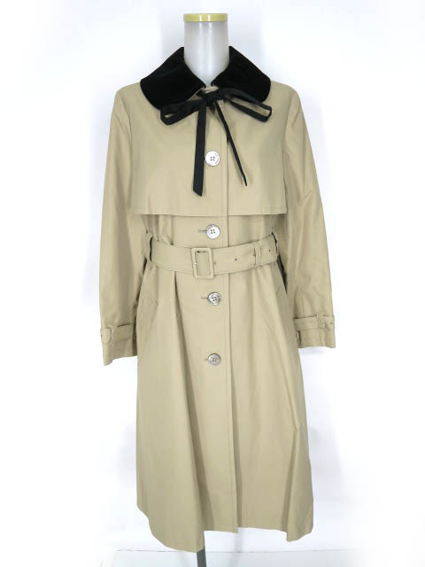 Jane Marple ベルベットカラートレンチコート