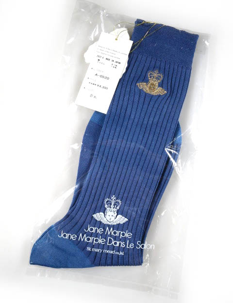 Jane Marple Angel embroidery クルーソックス