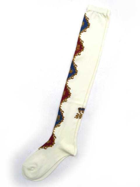 Jane Marple レリーフアーガイル オーバーニーソックス