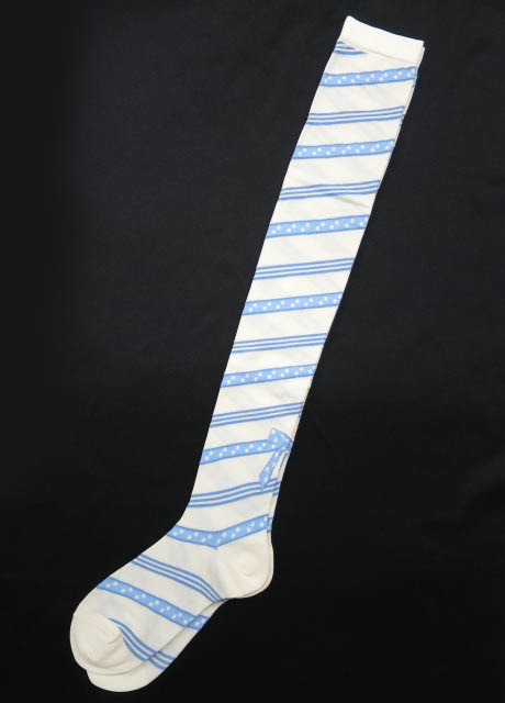 Jane Marple Spring ribbon stripe オーバーニーソックス