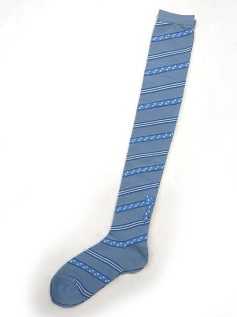 Jane Marple Spring ribbon stripe オーバーニーソックス