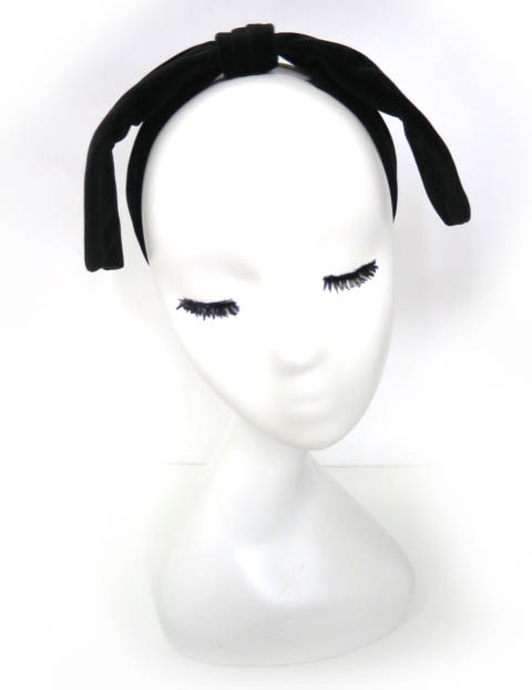 Jane Marple Dans Le Salon 別珍リボンヘアバンド