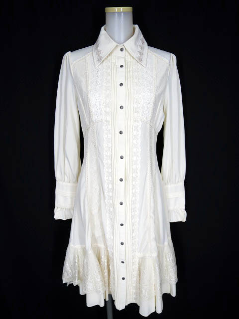 OZZ ONESTE レース付きロングブラウス