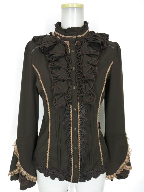 Ozz Croce フレア袖フリルブラウス