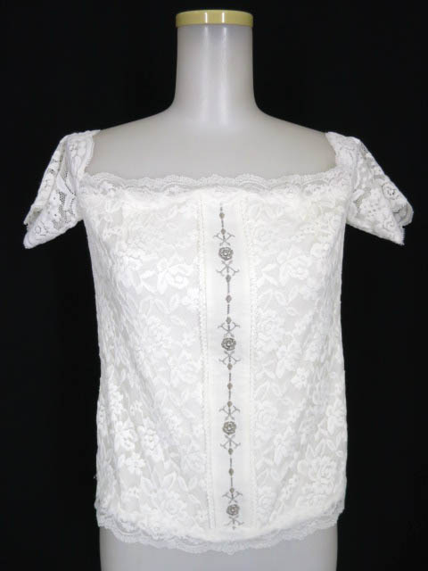 OZZ ANGELO レースオフショルダー半袖カットソー