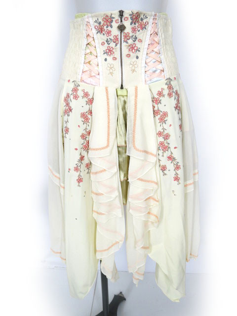 OZZ ONESTE 桜刺繍スカート