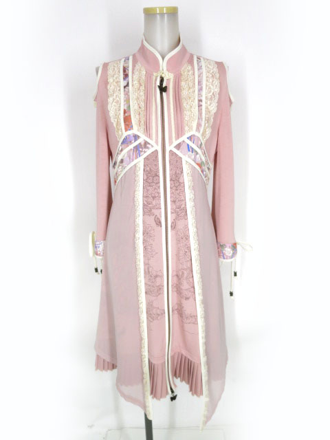 OZZ ONESTE 肩出し 和チャイナ フロントジップワンピース