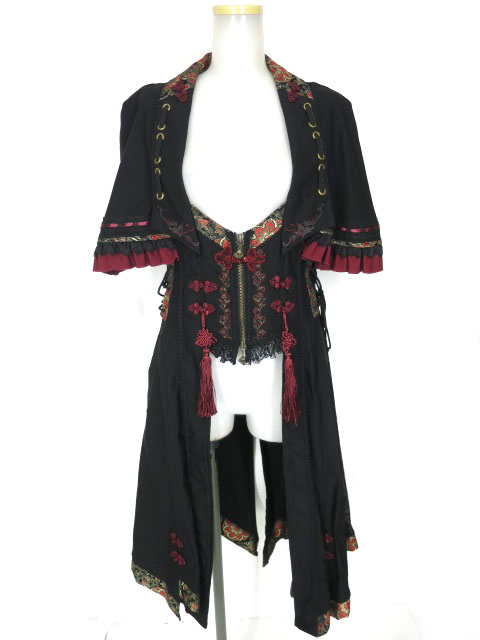 OZZ ONESTE ケープ袖チャイナロングジャケット