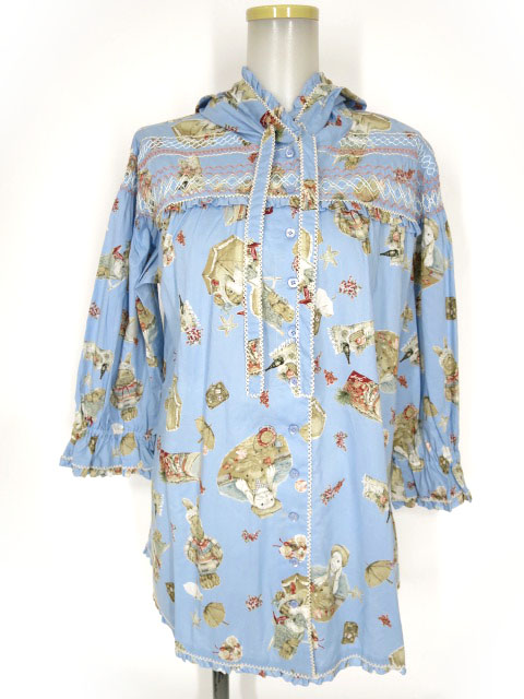 PINK HOUSE トラベルバニーフード付きブラウス