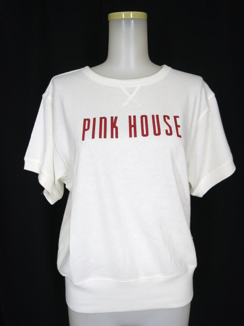 PINK HOUSE ロゴプリント半袖トレーナー